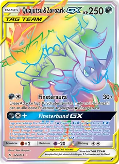 Karte Quajutsu & Zoroark GX aus Kräfte im Einklang, Nummer 222/214