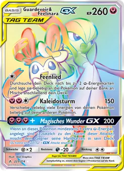 Karte Guardevoir & Feelinara GX aus Kräfte im Einklang, Nummer 225/214