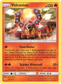 Karte Volcanion aus Kräfte im Einklang, Nummer 25/214