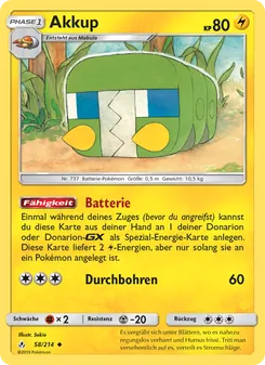 Karte Akkup aus Kräfte im Einklang, Nummer 58/214