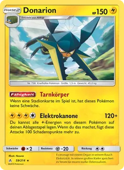 Karte Donarion aus Kräfte im Einklang, Nummer 59/214