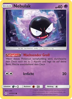 Karte Nebulak aus Kräfte im Einklang, Nummer 67/214