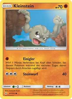 Karte Kleinstein aus Kräfte im Einklang, Nummer 87/214