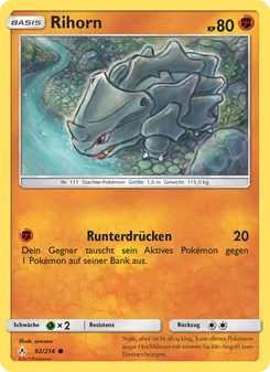 Karte Rihorn aus Kräfte im Einklang, Nummer 92/214