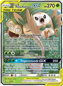 Karte Bauz & Alola-Kokowei GX aus Bund der Gleichgesinnten, Nummer 1/236