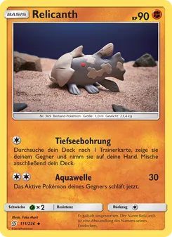 Karte Relicanth aus Bund der Gleichgesinnten, Nummer 111/236