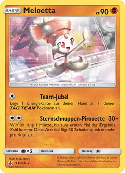 Karte Meloetta aus Bund der Gleichgesinnten, Nummer 123/236
