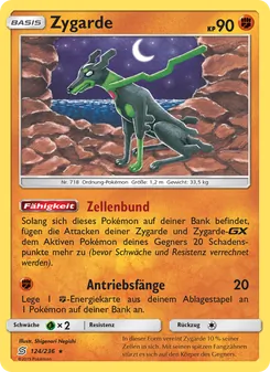 Karte Zygarde aus Bund der Gleichgesinnten, Nummer 124/236