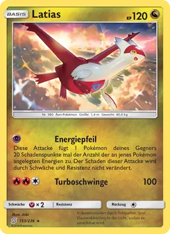 Karte Latias aus Bund der Gleichgesinnten, Nummer 153/236