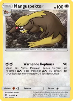 Karte Manguspektor aus Bund der Gleichgesinnten, Nummer 181/236