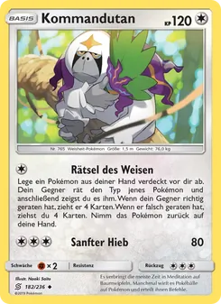 Karte Kommandutan aus Bund der Gleichgesinnten, Nummer 182/236