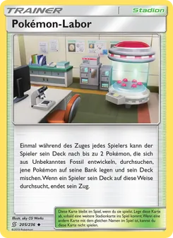 Karte Pokémon-Labor aus Bund der Gleichgesinnten, Nummer 205/236