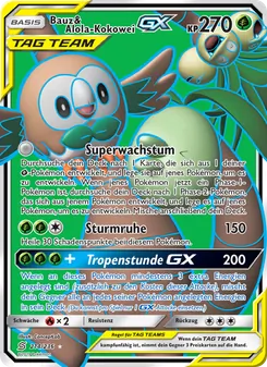 Karte Bauz & Alola-Kokowei GX aus Bund der Gleichgesinnten, Nummer 214/236