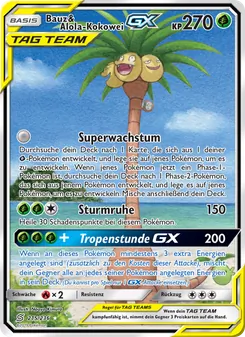 Karte Bauz & Alola-Kokowei GX aus Bund der Gleichgesinnten, Nummer 215/236