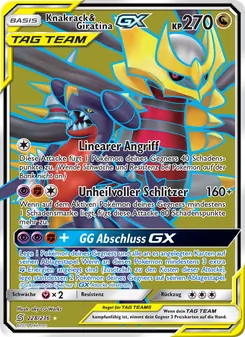 Karte Knakrack & Giratina GX aus Bund der Gleichgesinnten, Nummer 228/236