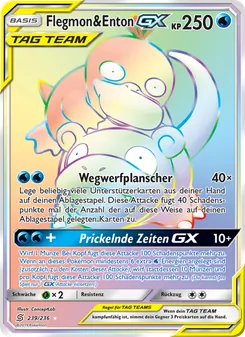 Karte Flegmon & Enton GX aus Bund der Gleichgesinnten, Nummer 239/236