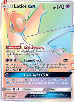 Karte Latios GX aus Bund der Gleichgesinnten, Nummer 243/236