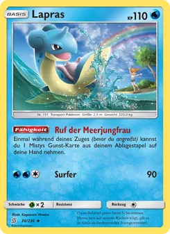 Karte Lapras aus Bund der Gleichgesinnten, Nummer 36/236