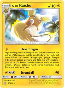 Karte Alola-Raichu aus Bund der Gleichgesinnten, Nummer 57/236