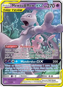 Karte Mewtu & Mew GX aus Bund der Gleichgesinnten, Nummer 71/236