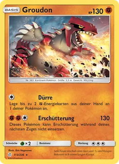 Karte Groudon aus Welten im Wandel, Nummer 113/236