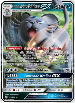 Karte Alola-Snobilikat GX aus Welten im Wandel, Nummer 129/236