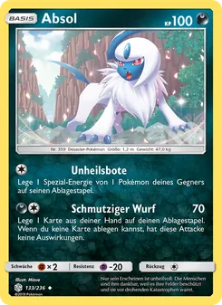 Karte Absol aus Welten im Wandel, Nummer 133/236