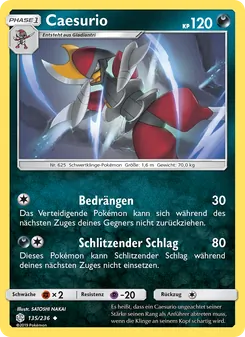 Karte Caesurio aus Welten im Wandel, Nummer 135/236