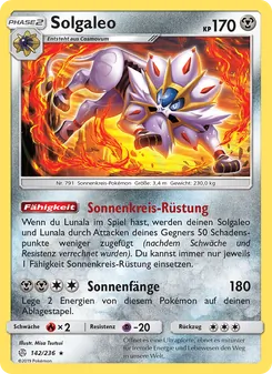Karte Solgaleo aus Welten im Wandel, Nummer 142/236