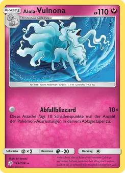 Karte Alola Vulnona aus Welten im Wandel, Nummer 145/236