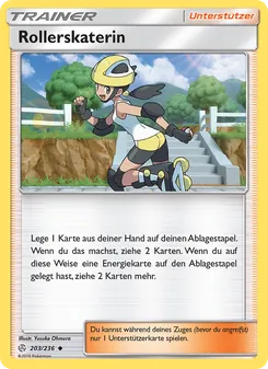 Karte Rollerskaterin aus Welten im Wandel, Nummer 203/236