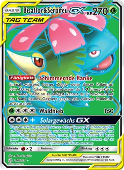 Karte Bisaflor & Serpifeu GX aus Welten im Wandel, Nummer 210/236