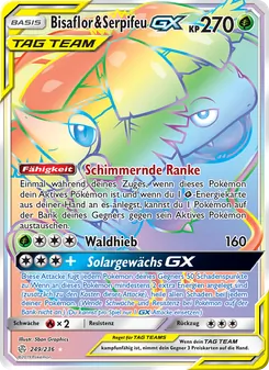 Karte Bisaflor & Serpifeu GX aus Welten im Wandel, Nummer 249/236