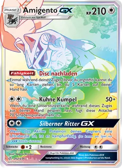 Karte Amigento GX aus Welten im Wandel, Nummer 262/236
