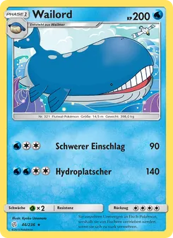Karte Wailord aus Welten im Wandel, Nummer 46/236