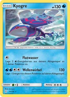Karte Kyogre aus Welten im Wandel, Nummer 53/236