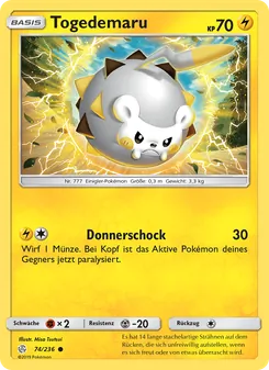 Karte Togedemaru aus Welten im Wandel, Nummer 74/236