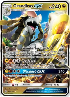 Karte Grandiras GX aus Stunde der Wächter, Nummer 100/145