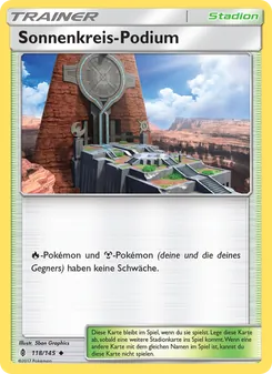 Karte Sonnenkreis-Podium aus Stunde der Wächter, Nummer 118/145