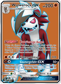 Karte Wolwerock GX aus Stunde der Wächter, Nummer 138/145