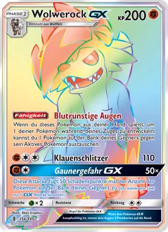 Karte Wolwerock GX aus Stunde der Wächter, Nummer 156/145