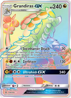 Karte Grandiras GX aus Stunde der Wächter, Nummer 159/145
