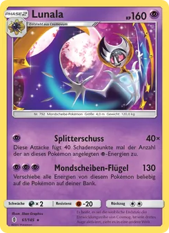 Karte Lunala aus Stunde der Wächter, Nummer 61/145
