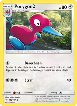 Karte Porygon2 aus Nacht in Flammen, Nummer 104/147