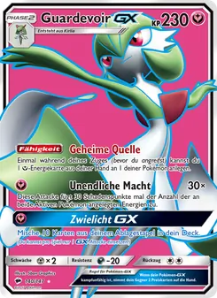 Karte Guardevoir GX aus Nacht in Flammen, Nummer 140/147