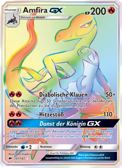 Karte Amfira GX aus Nacht in Flammen, Nummer 151/147