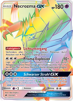 Karte Necrozma GX aus Nacht in Flammen, Nummer 153/147