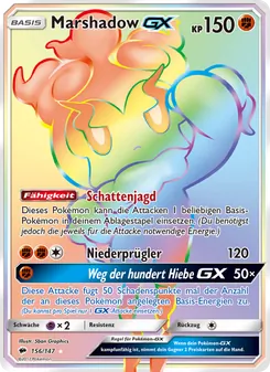 Karte Marshadow GX aus Nacht in Flammen, Nummer 156/147
