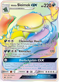 Karte Alola-Sleimok GX aus Nacht in Flammen, Nummer 157/147