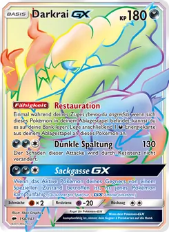 Karte Darkrai GX aus Nacht in Flammen, Nummer 158/147